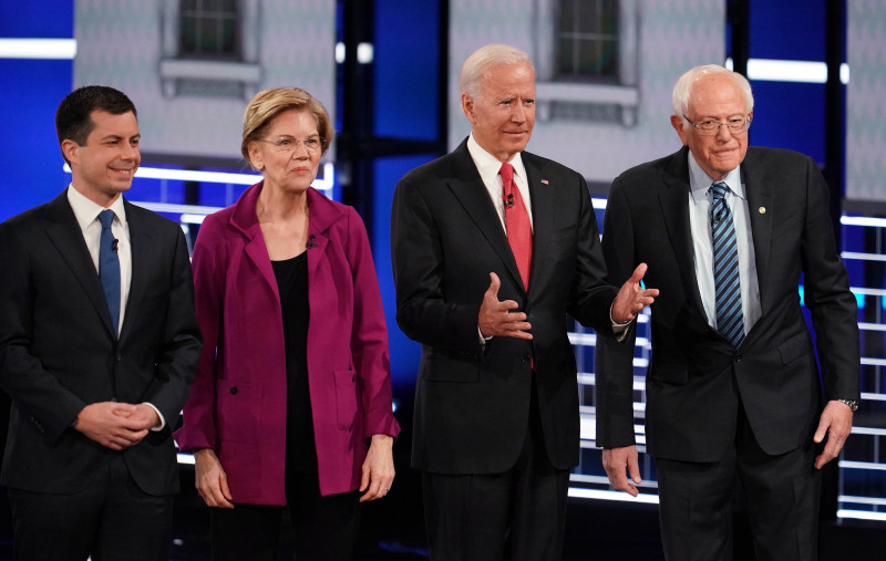 Les 4 principaux candidats démocrates à la Maison Blanche pour 2020.