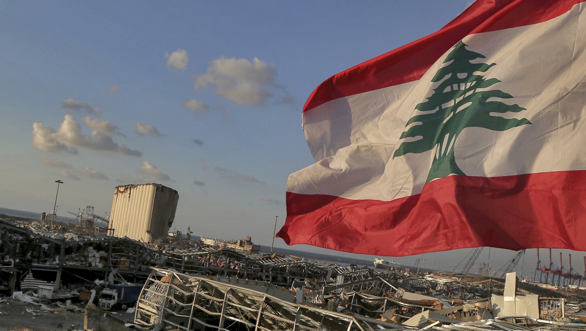 Après les explosions au port de Beyrouth, Liban, août 2020.
